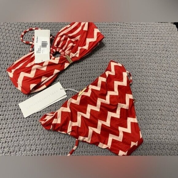 NWT STELLA MCCARTNEY WHITE AND RED TOP AND BOTTOM SWIM - Picture 5 of 6